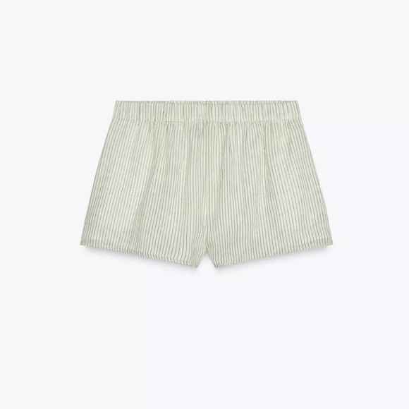 Zara Striped Gray Women's Shorts - Picture 7 of 8